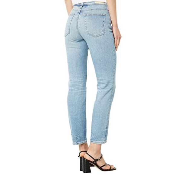 AG Isabelle High Waist Straight Leg Crop Lightwash Blue Jean Size 32 NWT - Picture 2 of 13